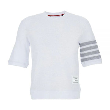 THOM BROWNE Texturiertes Baumwoll-Pique 4-Bars T-Shirt 156599793 [P]