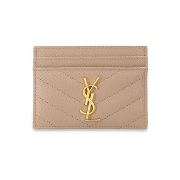 SAINT LAURENT モノグラムマトラッセカードケース ベージュ 423291 BOW01 2721 159745143 [P]