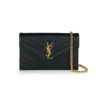 SAINT LAURENT Cassandra Kettenbörse und Crossbody Bag Schwarz 857605 BOW01 1000 159745170 [P]