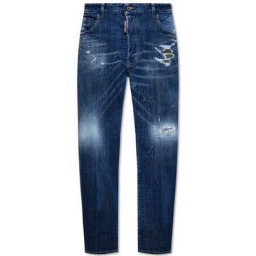DSQUARED2 ダーク ブロークン ニ ウォッシュ 642 ジーンズ 136532468 [P]