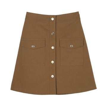 Celine Short Skirt in Cotton Twill 148567303 [P]