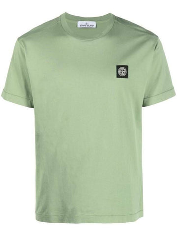 STONE ISLAND 24113 602 Baumwoll-Jersey-T-Shirt mit Logo-Patch 101524113 V0055 133073028 [P]