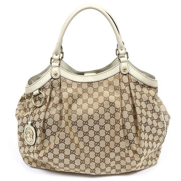 GUCCI Gigi-Logo Jacquard Leder Suki Große Tote Bag 211943 159749877 [P]