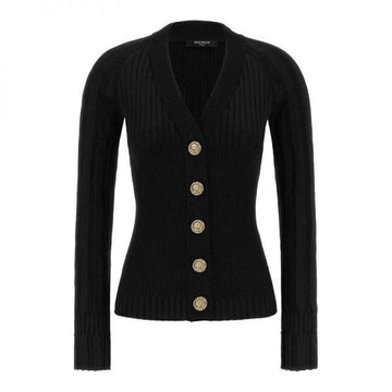 Balmain Lightweight Knit V-Neck Cardigan with Buttons 159750065 [P]