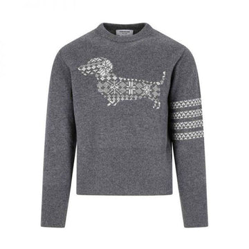 Thom Browne 26SS Merino Wool Holiday Hector 4-Bar Pullover Knit 159750099 [P]