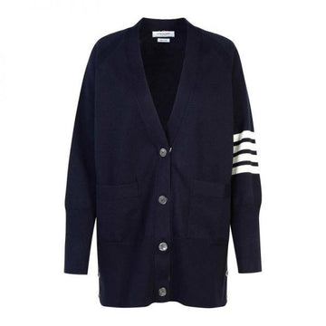 THOM BROWNE 26SS ジャージ ステッチ コットン 4-バー エグザジェレート フィット カーディガン (FKC424A Y3007 415) 159751476 [P]