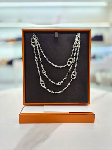 HERMES ロングネックレスシルバー160 H104569B 00 159752606 [P]