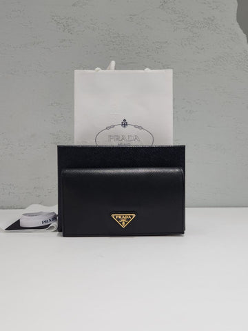PRADA Saffiano Dreiecks Reißverschluss Geldbörse 1ML009 159752875 [P]