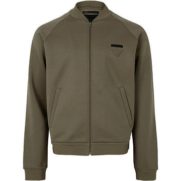 PRADA Technische Fleece-Bomberjacke in Barkbraun 25FW 1TQX F063M 150978672 [P]