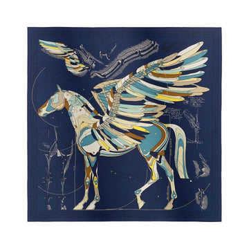 Hermes Pegasus Silk Scarf 140 159759353 [P]