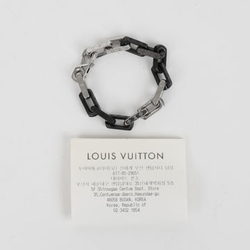 Louis Vuitton Monogram Chain Bracelet Black Silver 158796284 [P]