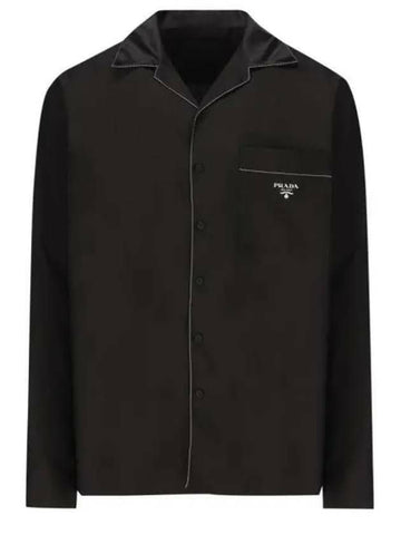 Prada Logo Printed Silk Long Sleeve Shirt SC737 10HX F0002 133039185 [P]