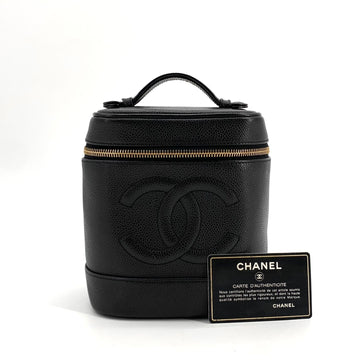 CHANEL Caviar CC Logo Vanity Tote Bag 159759628 [P]
