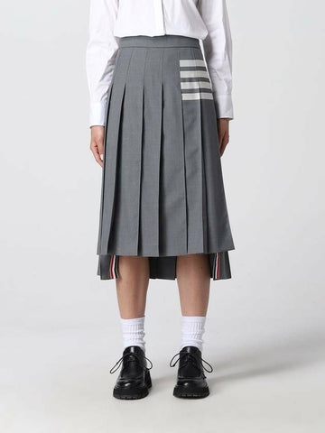 Thom Browne Plain Weaving Wool Pleated Skirt 25SS 06146 035 133045419 [P]