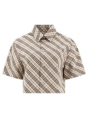 BURBERRY チェックコットンシャツ半袖 142645666 [P]