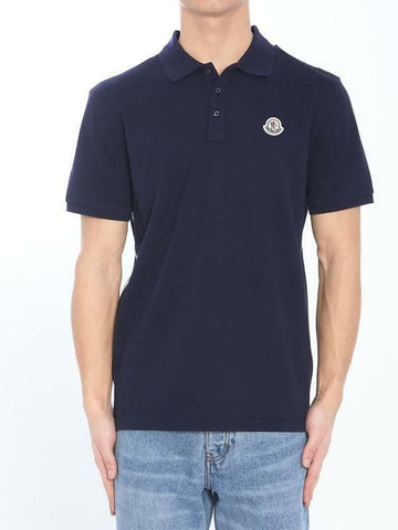 MONCLER Streifenverzierung Baumwolle Pique Polo Shirt 8A00026 89A16 7A9 143276626 [P]