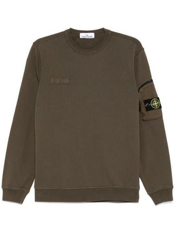 Stone Island Zipper Pocket Cotton Fleece Sweatshirt 142785952 [P]