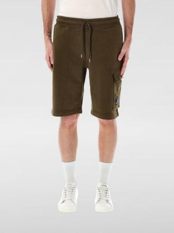 CP Company Cotton Diagonal Fleece Logo Shorts 143277041 [P]