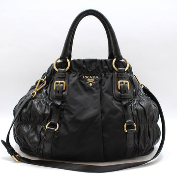 PRADA Schwarze Nylon Tessuto Nappa Gauffre Schultertasche 1793 159761388 [P]