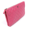 CHANEL Kaviar Timeless Classic ZIP Large Clutch in Pink (21er Reihe) 159761748 [P]