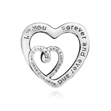 Pandora Twisted Infinity Heart Silver Women's Charm 58625244 [P]
