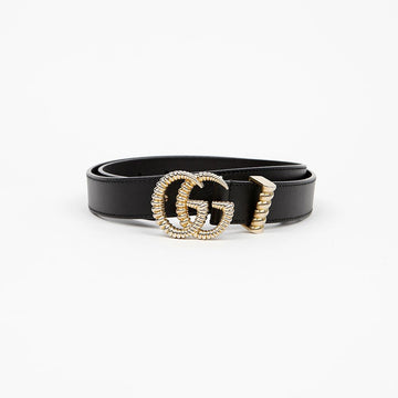 GUCCI GG Marmont Torchon Slim Belt Black 159472599 [P]