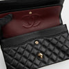 CHANEL Klassische Medium Caviar Flap Bag Schwarz mit Goldbeschlägen 159579914 [P]