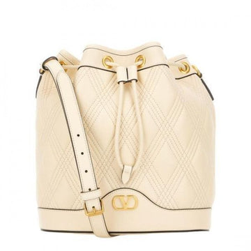 VALENTINO クイルティ67ナパレザー ドローストリング ショルダーバッグ 151103759 [P]