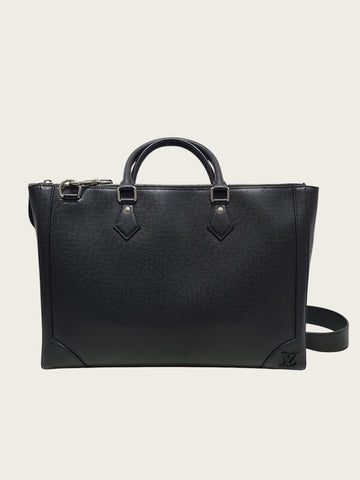 Louis Vuitton Black Taiga Slim Briefcase Crossbody Bag 159763025 [P]