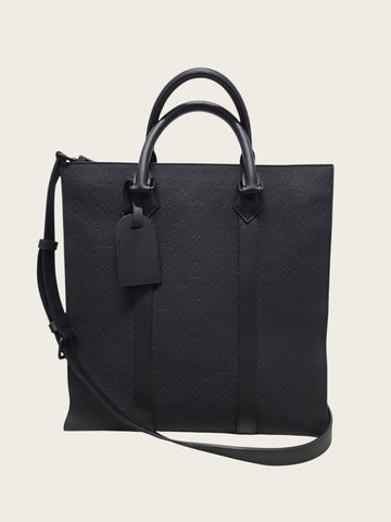 Louis Vuitton Black Taurillon Leather Sac Plat Tote Shoulder Bag 159763069 [P]