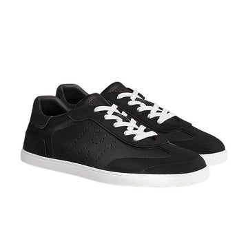 HERMES Schnürschuhe aus Wildleder und Ziegenleder in Schwarz, Größe 425 159763248 [P]