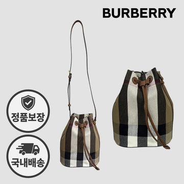 BURBERRY キャンバスバケットバッグ 80840451 トフブラウン クロス 157092826 [P]