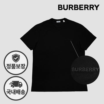 Burberry Short Sleeve T-Shirt 80839411 81213791 Embroidered Logo Black 156512536 [P]