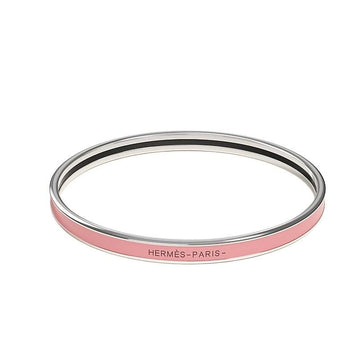 HERMES Bangle Armband für Frauen aus Emaille, extra schmal, rosafarben H240001FP6O65 159763981 [P]
