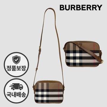 BURBERRY Kamera-Crossbody-Tasche im House-Check-Muster Brown Small 152930392 [P]