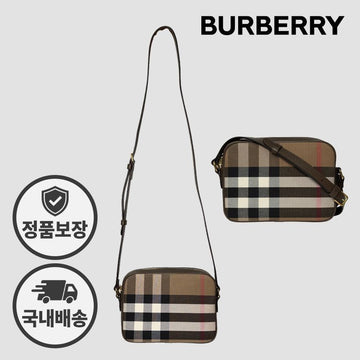 Burberry House Check Camera Bag Crossbody 81140711 Ebony Brown Small 152930395 [P]