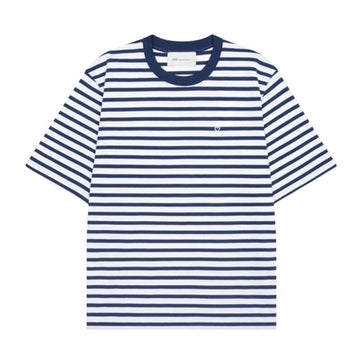 AMI 26FW Stripe Heart Logo Short Sleeve T-Shirt UTS374 JE0210 A044 157700161 [P]