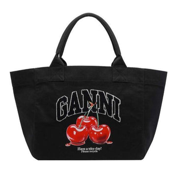 GANNI ブラックミディアムチェリートート 158135668 [P]