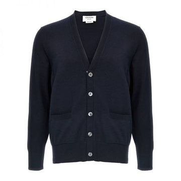 Thom Browne Cotton 4-Bar Relaxed Fit V-Neck Cardigan 132497726 [P]