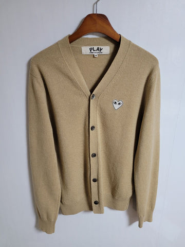 COMME DES GARCONS Beige-weißer Herrenstrickjacke M AZ-N066 159787325 [P]