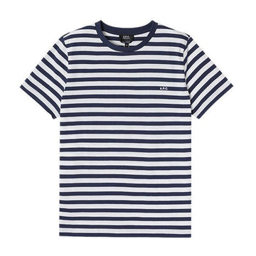 APC Short Sleeve Logo Stripe T-Shirt Dark Navy M26419 93859676 [P]