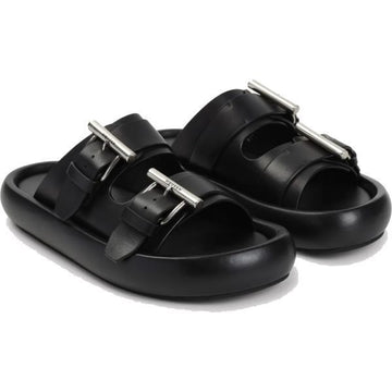 Alexander McQueen Double Buckle Leather Sandals 139780134 [P]
