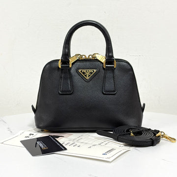 Prada Saffiano Mini Tote Bag & Crossbody Black (1BH851) 159808533 [P]