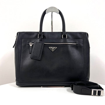 Prada Saffiano Briefcase Tote Bag Black (2VG044) 159809166 [P]