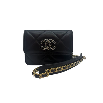 CHANEL 19 Chain WOC Mini Crossbody Bag Black AP2522 159854341 [P]