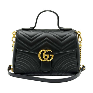 GUCCI 498110 Kleine 2WAY GG Marmont mit Matelassé in Schwarz 159862432 [P]