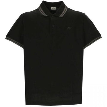 Etro Pony Logo Embroidered Stripe Short Sleeve Polo Shirt 158169212 [P]