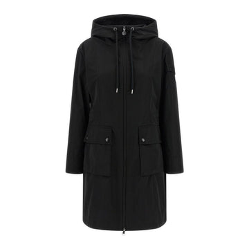 Moncler LAERTE Logo Patch Long Hooded Parka Black 1C000 14 549P3 999 158346434 [P]