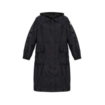 Moncler HIENGOS Logo Patch Long Hooded Jacket Black 1C000 18 53A5E 999 158346432 [P]