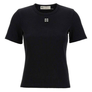 TORY BURCH COTTON RIB LOGO T-SHIRT (170886-002) 158169834 [P]